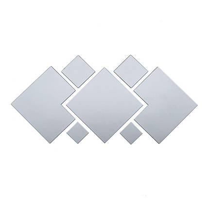 Дзеркальний декор акриловий самоклеючий срібло, 7шт (D) SW-00002508, фото 1