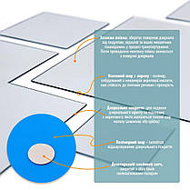 Дзеркальний декор акриловий самоклеючий срібло, 7шт (D) SW-00002508, фото 4