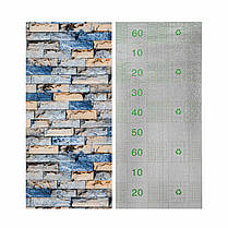 Самоклеючі шпалери 2800х500х1,5мм Синьо-жовта катиринославська цегла (D) SW-00001785, фото 3