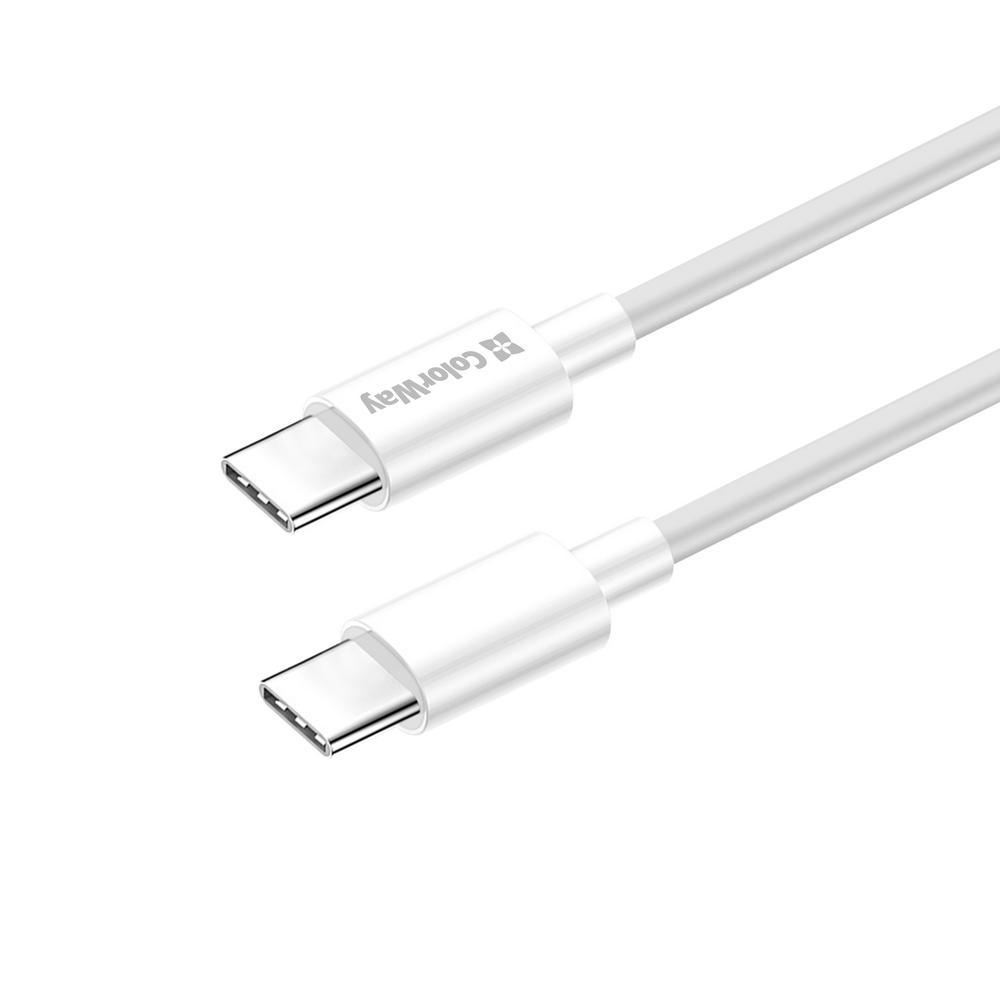 Кабель ColorWay USB Type-C - USB Type-C (M/M), PD Fast Charging 100W, 5.0 А, 1 м, White