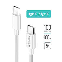 Кабель ColorWay USB Type-C - USB Type-C (M/M), PD Fast Charging 100W, 5.0 А, 1 м, White, фото 6