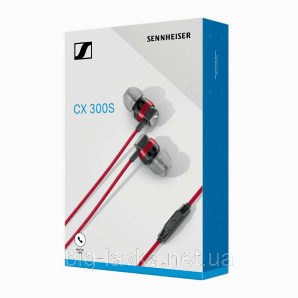 Навушники Sennheiser CX300S 3,5 мм стерео гарнітура  Червоний, фото 1
