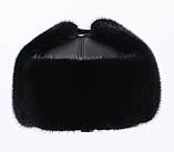 Норкова чоловіча шапка Вушанка з козирком, фото 5