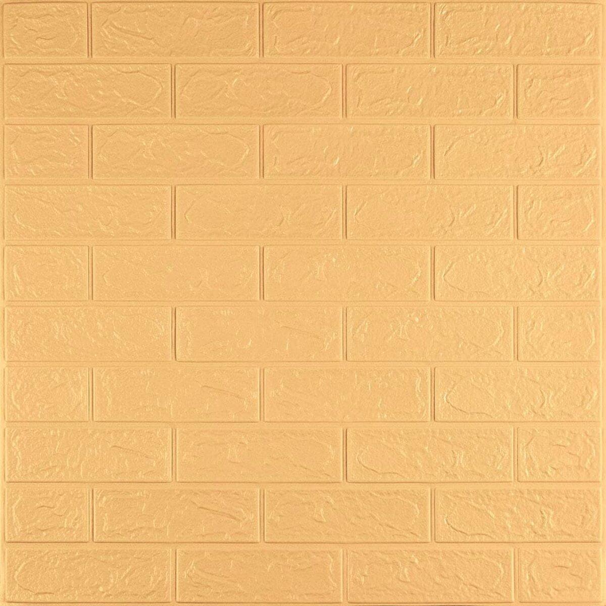 3D панель самоклеюча 700х770х3мм цегла Жовто-пісочна (009-3) SW-00000229