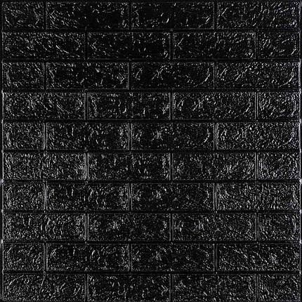 3D панель самоклеюча цегла Чорний 700х770х5мм (019-5) SW-00000151, фото 1