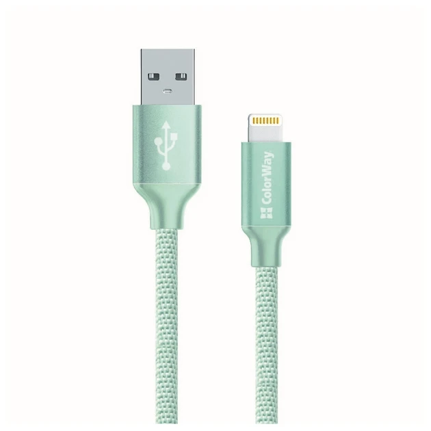 Кабель ColorWay USB-Lihgtning, 1м Mint