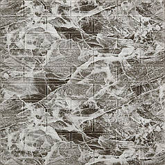 Декоративна 3D панель самоклейка 700х770х3мм Мармур чориний (061-3) SW-00000691