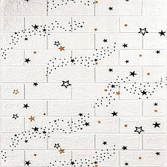 Декоративна 3D панель самоклейка 700х770х3мм Зірки (цегла) (021-3) SW-00000693