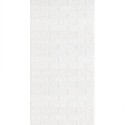 Самоклеюча 3D панель під Білу Цеглу в рулоні 3080x700x3мм (R001-3) SW-00001393, фото 1