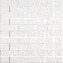 Самоклеюча 3D панель під Білу Цеглу в рулоні 3080x700x3мм (R001-3) SW-00001393, фото 2