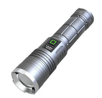 Тактичний ліхтар 5000 люменів з функцією павербанку і Type-C USB (KT6008007) peremogaua