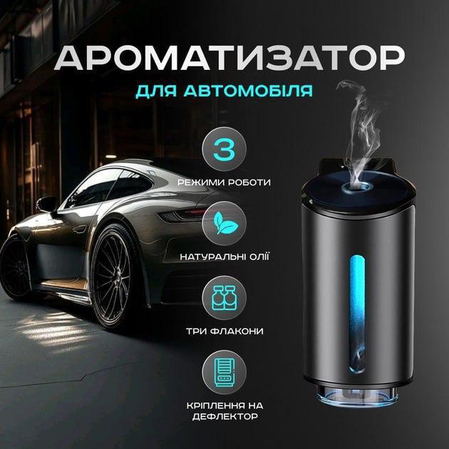Автомобільний ароматизатор повітря Intelligent Car Aroma M80 та 3 ароматиАромадіфузор для авто