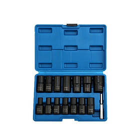 Набір торцевих головок 14 шт sleeve, автомобільний набір інструментів у синьому кейсі