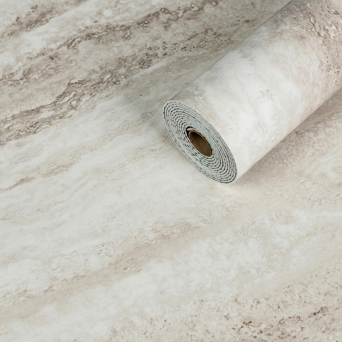 Самоклеюча вінілова плитка в рулоні 600х3000х2мм Перламутровий мармур Глянсова SW-00001283