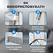 Швабра для підлоги лінтяйка для миття вікон розпилювач прибирання насадка з мікрофібри іноваційна, фото 2