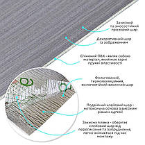 Самоклеюча вініловая плитка в рулоні 600х3000х2мм Мат SW-00002055, фото 2