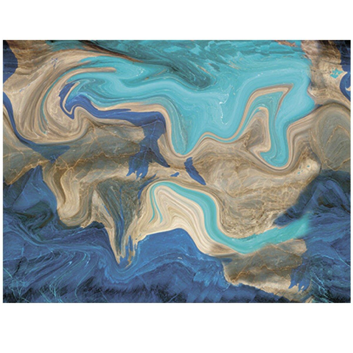 Самоклеюча вінілова плитка набір (6 рулонів) 3600х2800х2мм Блакитний SW-00001449