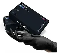 Перчатки нитриловые, MediOk Nitrile Space, черные, (100шт / 50 пар), L