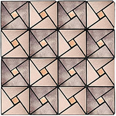 Самоклеюча алюмінієва плитка 300х300х3мм Бежева зі стразами SW-00001774