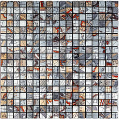 Самоклеюча алюмінієва плитка 300х300х3мм Сірий квадратик SW-00001926