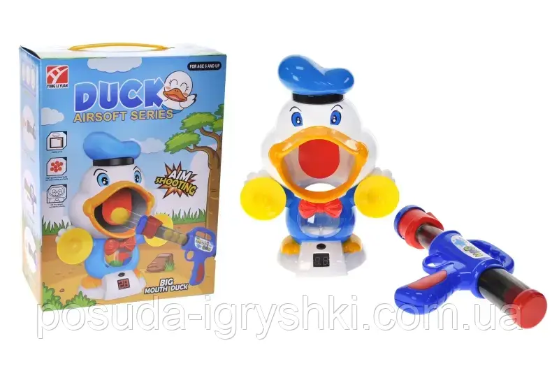 Помпова рушниця з тиром "Каченя" в коробці 5013 (Н) розмір 32*14*24см., фото 1