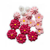 Набір кондитерських цукрових прикрас "Ніжність фарб" РОЗОВИЙ