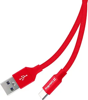 Кабель ColorWay USB-USB Type-C (2.4А), 2м Red, фото 4