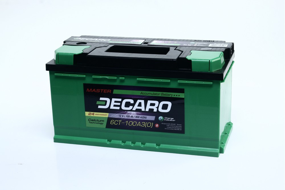 Акумулятор 100Ah-12v DECARO MASTER (353х175х190), R, EN840 6СТ-100 А3 (0) M