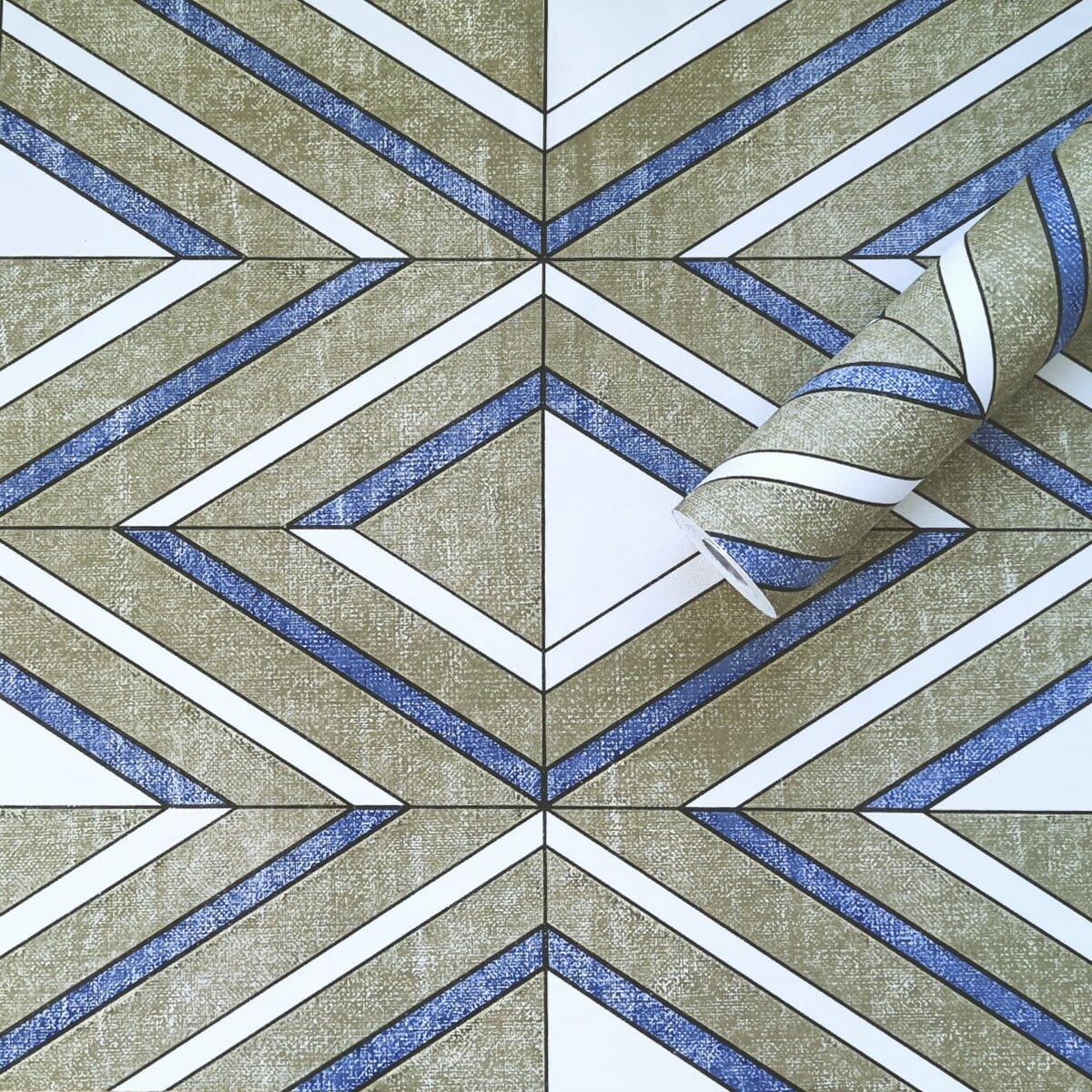 Самоклеюча плівка 0,45х10м х 0,07мм Волошкові ромби SW-00001256