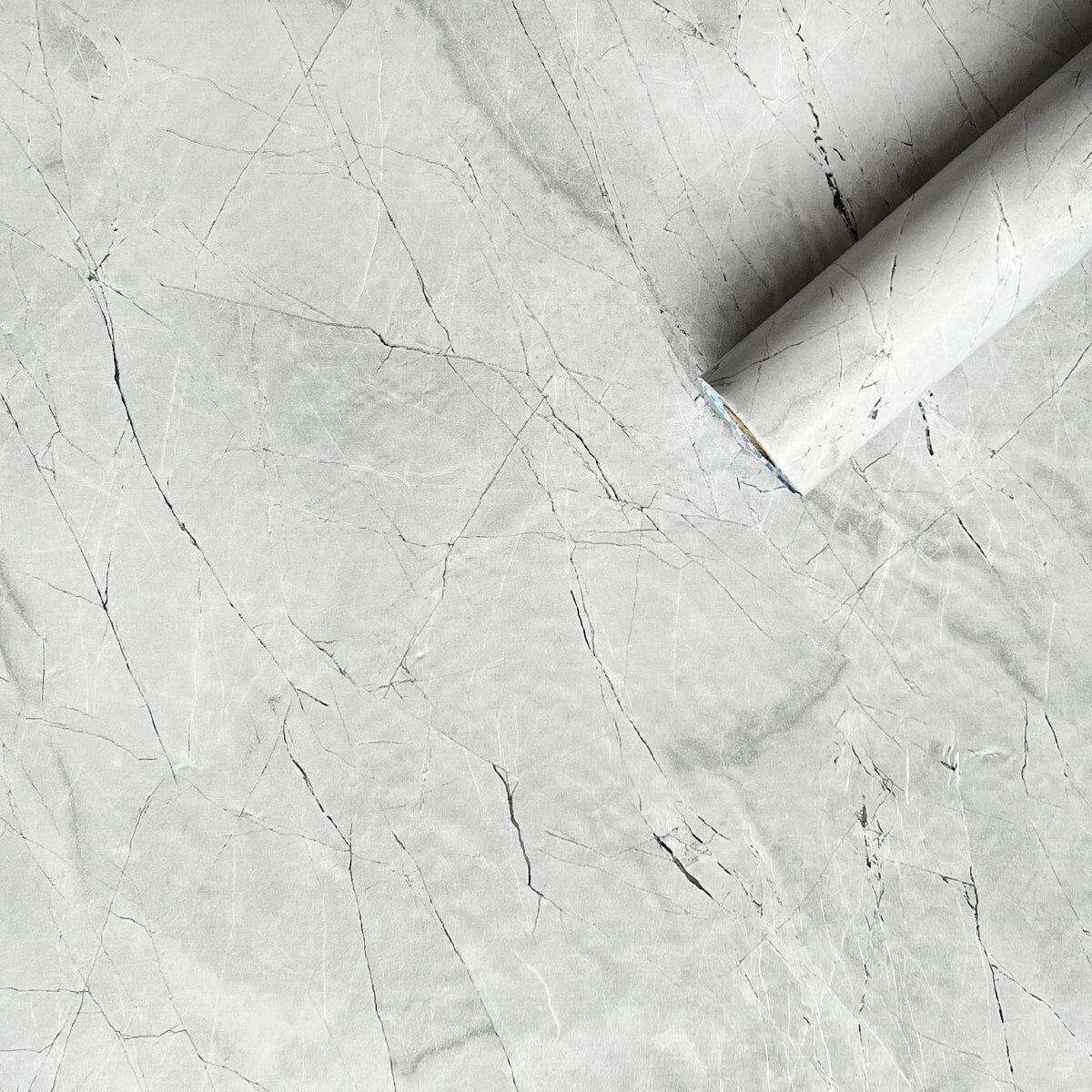 Самоклеюча плівка 0,45х10м х 0,07мм Платиновий мармур SW-00001274