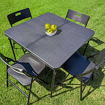 Набір мебелів складний мебелі(Стіл і 4 стільця), Чорний (з сумкою) SW-00001541, фото 2