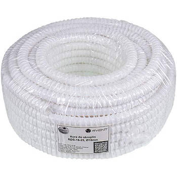 Труба дренажна гофрована ПВХ (D=16mm (5/8") бухта 25 м) для кондиціонера (продаж кратний 5м)