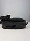 Чоловіча сумка-месенджер Louis Vuitton з гаманцем для монет шкіряна чорна сумка-планшет через плече луї 22см, фото 5