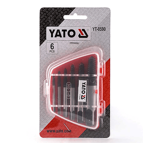 Набір екстракторів для зламаних гвинтів 3-25 мм (6 шт) YATO YT-0590, фото 3