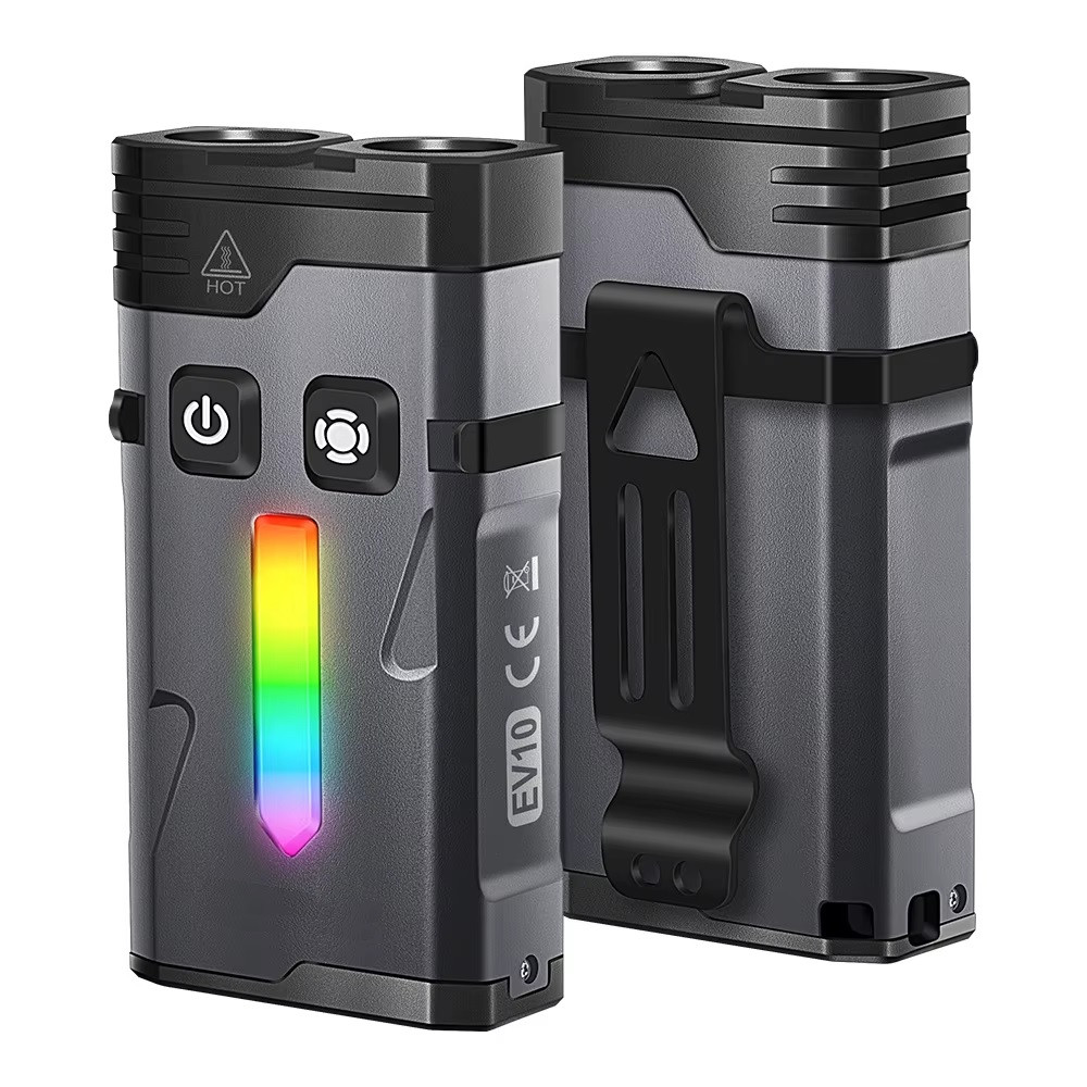 BORUiT EV10 EDC брелок-ліхтарик RGB Light 1100LM портативний міні-світлодіодний ліхтарик з магнітом Type-C зарядка кишеньковий
