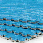 Підлога-пазл плюшевий БЛАКИТНИЙ 60*60*1cm (D) SW-00002091, фото 3