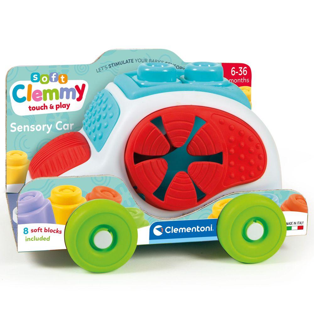 Розвиваюча іграшка Машинка з конструктором Clementoni "Sensory Car" серія "Soft Clemmy" (8 деталей), фото 1