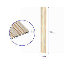 Рейка декоративна PS 2900х120х12мм Пісочне дерево SW-00002137-, фото 3