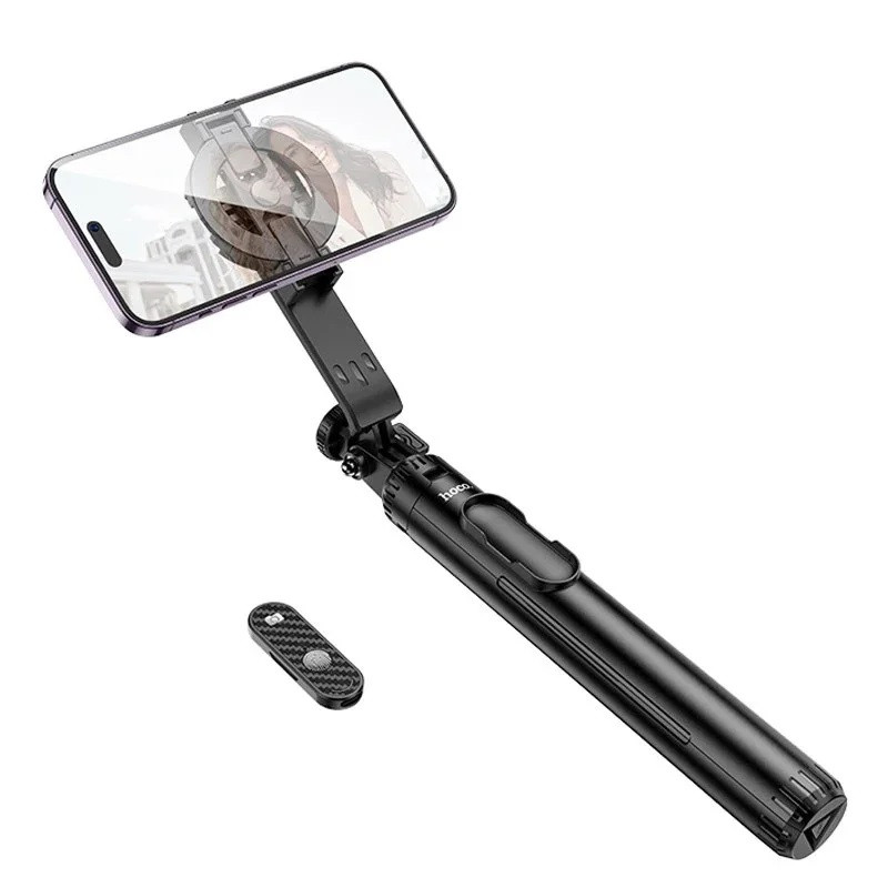 Селфі — монопод — штатив із бездротовою кнопкою Hoco K25 Sherkhan magnetic, фото 1