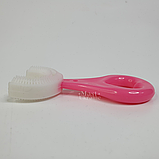 Дитяча U-подібна зубна щітка для 2-6 років, м'яка силіконова зубна щітка-капа Рожева TB-2-6-Pink, фото 9