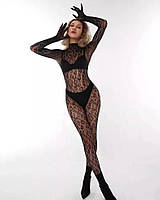 Закрытый эротический бодистокинг комбинезон в леопардовый принт, Роскошное женское боди в сетку, Сетчатый бодистокинг Гламур