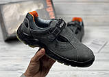 Спецвзуття сандалі робочі чоловічі, босоніжки шкіряні захисні взуття з метал носком, urgent польша, фото 5