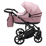 Коляска універсальна 2в1 Adamex Locco Tip TK-24 (рюкзак, кошик, москітна сітка, дощовик) Рожева, фото 4