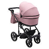 Коляска універсальна 2в1 Adamex Locco Tip TK-24 (рюкзак, кошик, москітна сітка, дощовик) Рожева, фото 6