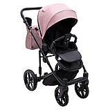 Коляска універсальна 2в1 Adamex Locco Tip TK-24 (рюкзак, кошик, москітна сітка, дощовик) Рожева, фото 9
