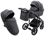 Коляска універсальна 2в1 Adamex Mobi Air Thermo New ECO SA-2 (сумка, кошик, чохол на ніжки) Чорна, фото 2