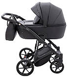 Коляска універсальна 2в1 Adamex Mobi Air Thermo New ECO SA-2 (сумка, кошик, чохол на ніжки) Чорна, фото 3