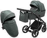 Коляска універсальна 2в1 Adamex Mobi Air Thermo New ECO SA-29 (сумка, кошик, чохол на ніжки) Зелена, фото 2