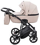 Коляска універсальна 2в1 Adamex Mobi Air Thermo New ECO SA-7 (сумка, кошик, чохол на ніжки) Бежева, фото 3