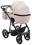 Коляска універсальна 2в1 Adamex Mobi Air Thermo New ECO SA-7 (сумка, кошик, чохол на ніжки) Бежева, фото 4